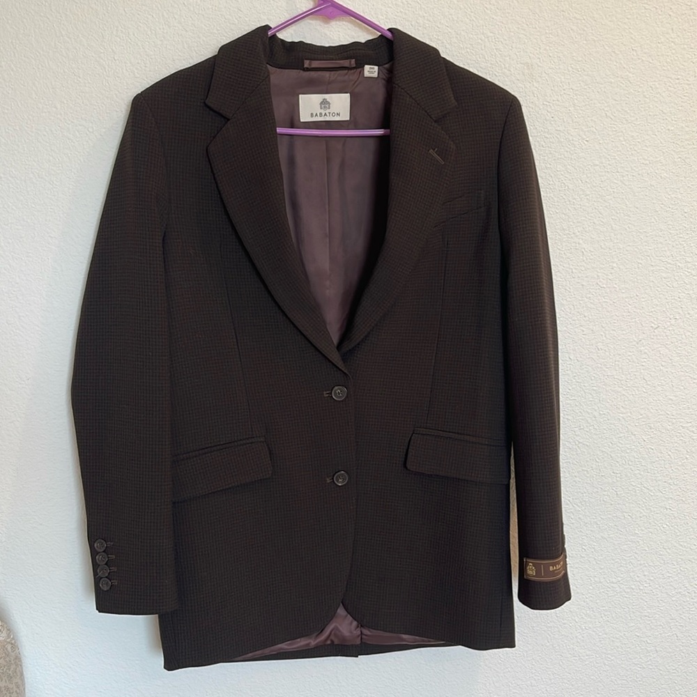 BABATON ARITZIA BROWN/BLACK OVERSIZED BLAZER